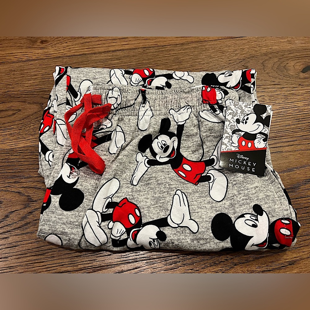 Men's Disney Mickey Mouse Knit Pajama Pants - Gray L
